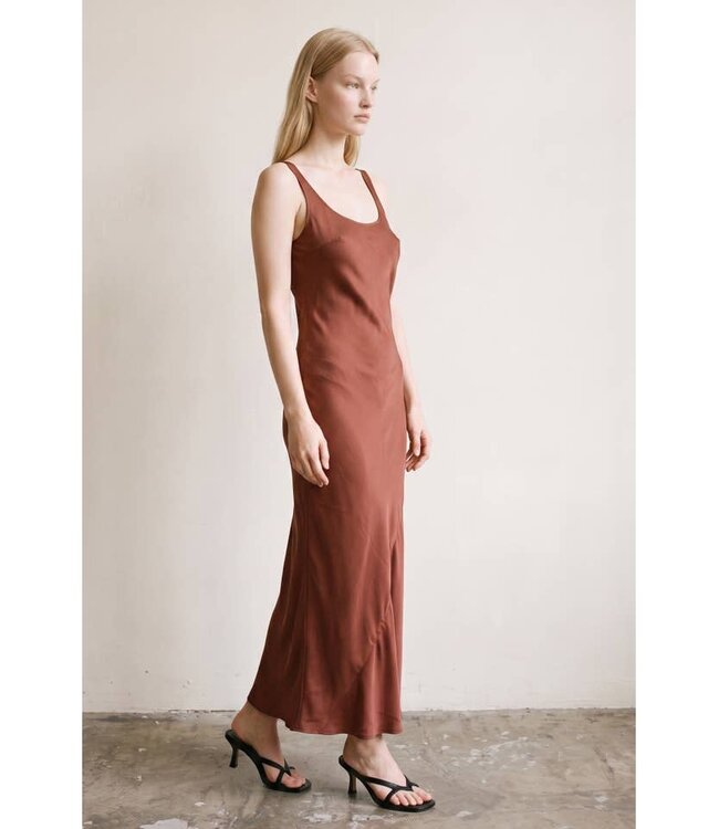 ET CLET Sienna Satin Dress Red
