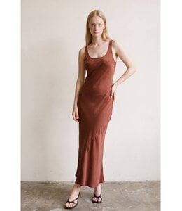 ET CLET Sienna Satin Dress Red