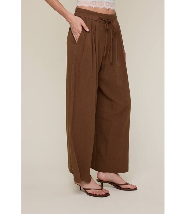 SKY TO MOON The Jordan Linen Pant Brown