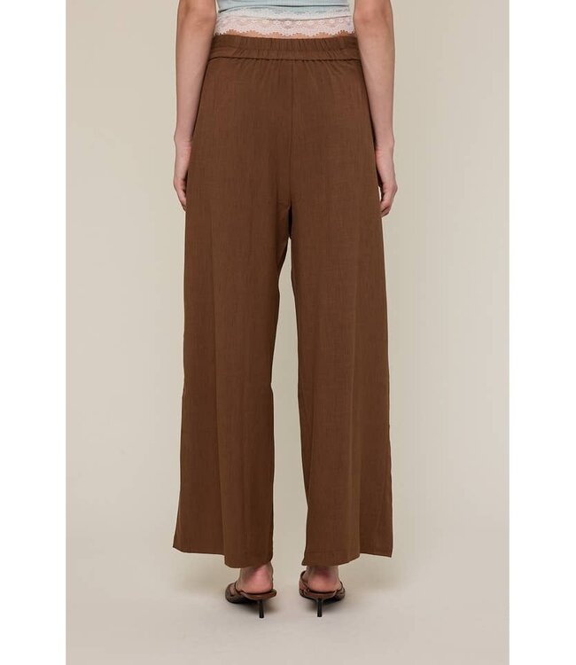 SKY TO MOON The Jordan Linen Pant Brown