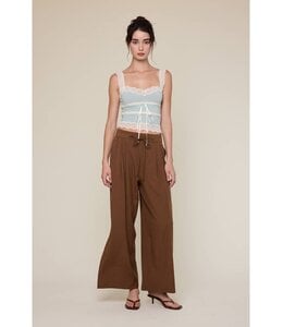SKY TO MOON The Jordan Linen Pant Brown