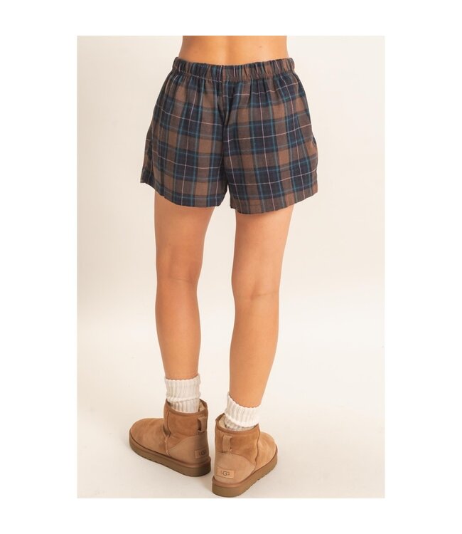 HYFVE Stella Plaid Short Brown
