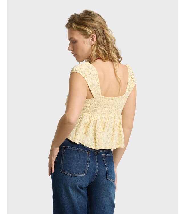 Billabong Fall For You Voven Top Yellow