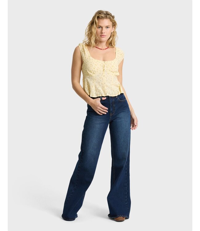 Billabong Fall For You Voven Top Yellow