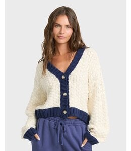 Billabong Moxie Cardigan Sweater Cream