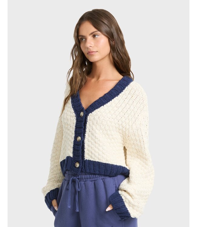 Billabong Moxie Cardigan Sweater Cream