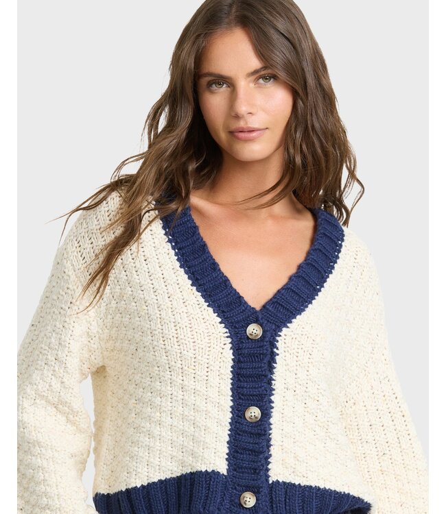 Billabong Moxie Cardigan Sweater Cream