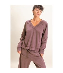HYFVE Lucy Fleece Top Brown