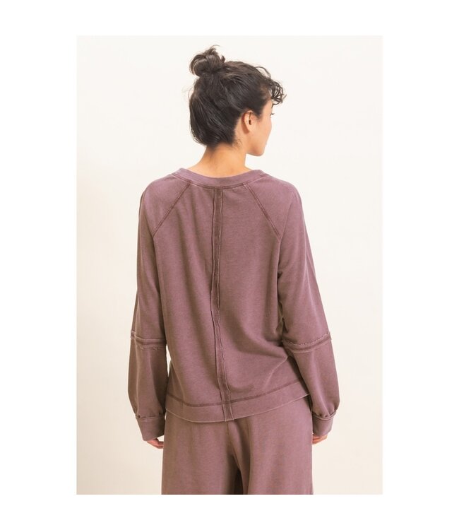 HYFVE Lucy Fleece Top Brown