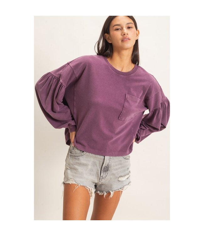 HYFVE Josie Knit Top Purple