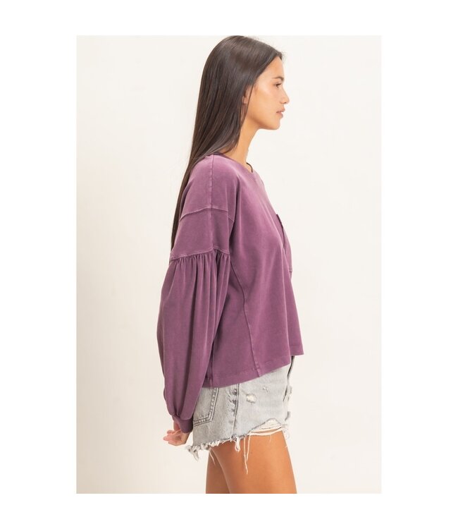 HYFVE Josie Knit Top Purple