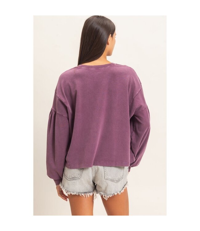 HYFVE Josie Knit Top Purple