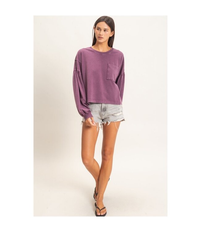 HYFVE Josie Knit Top Purple