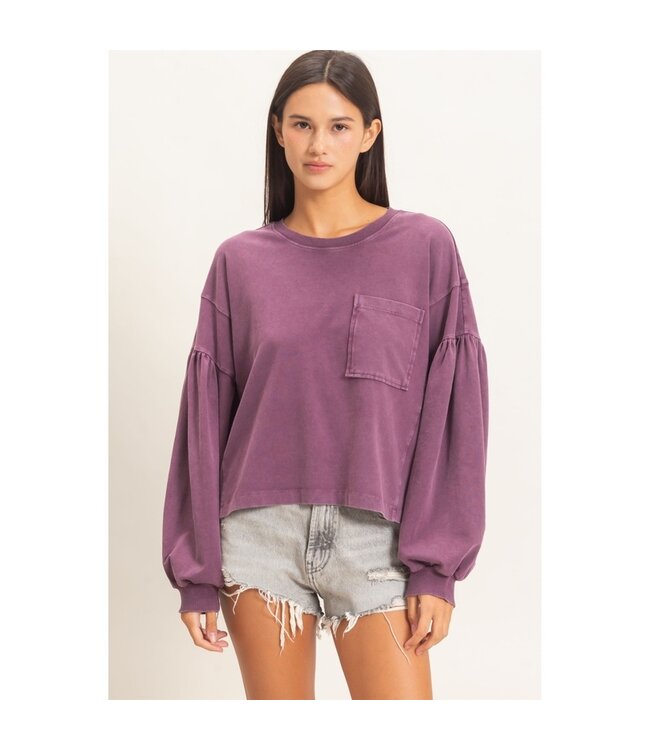 HYFVE Josie Knit Top Purple