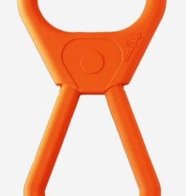 12" POP TOP RUBBER TUG TOY FOR INTERACTIVE PLAY - ORANGE SQUEEZE
