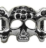 3/8" Skull Slider Charm Black 3/8'' (10mm)
