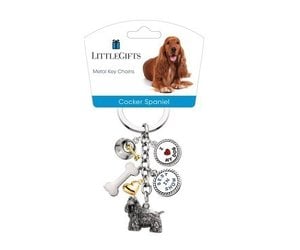 Gift Keychain Cocker Spaniel Pet Animal Puppy Dog Cute Funny