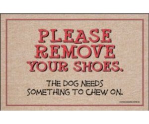 Door Mat Please Remove Your Shoes Captivating Canines