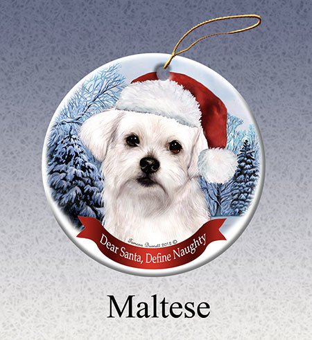Pet Gifts Round Ornament Maltese