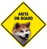 Pet On Board Sign Akita