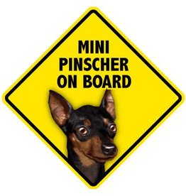 Pet On Board Sign Miniature Pinscher