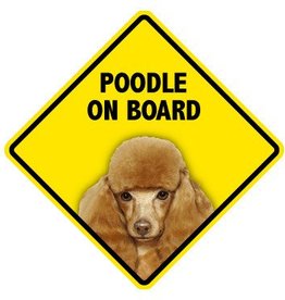Pet On Board Sign Poodle Toy