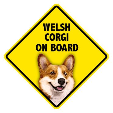 Pet On Board Sign Welsh Corgi Cardigan