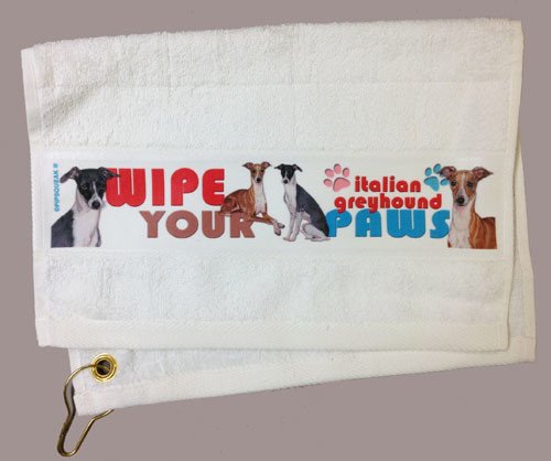 Italian Greyhound Paw/Slobber Towel