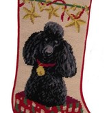 Christmas Stocking Poodle Black