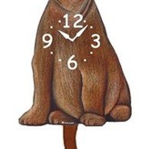 Wagging Tail Clock, Chihuahua, Tan