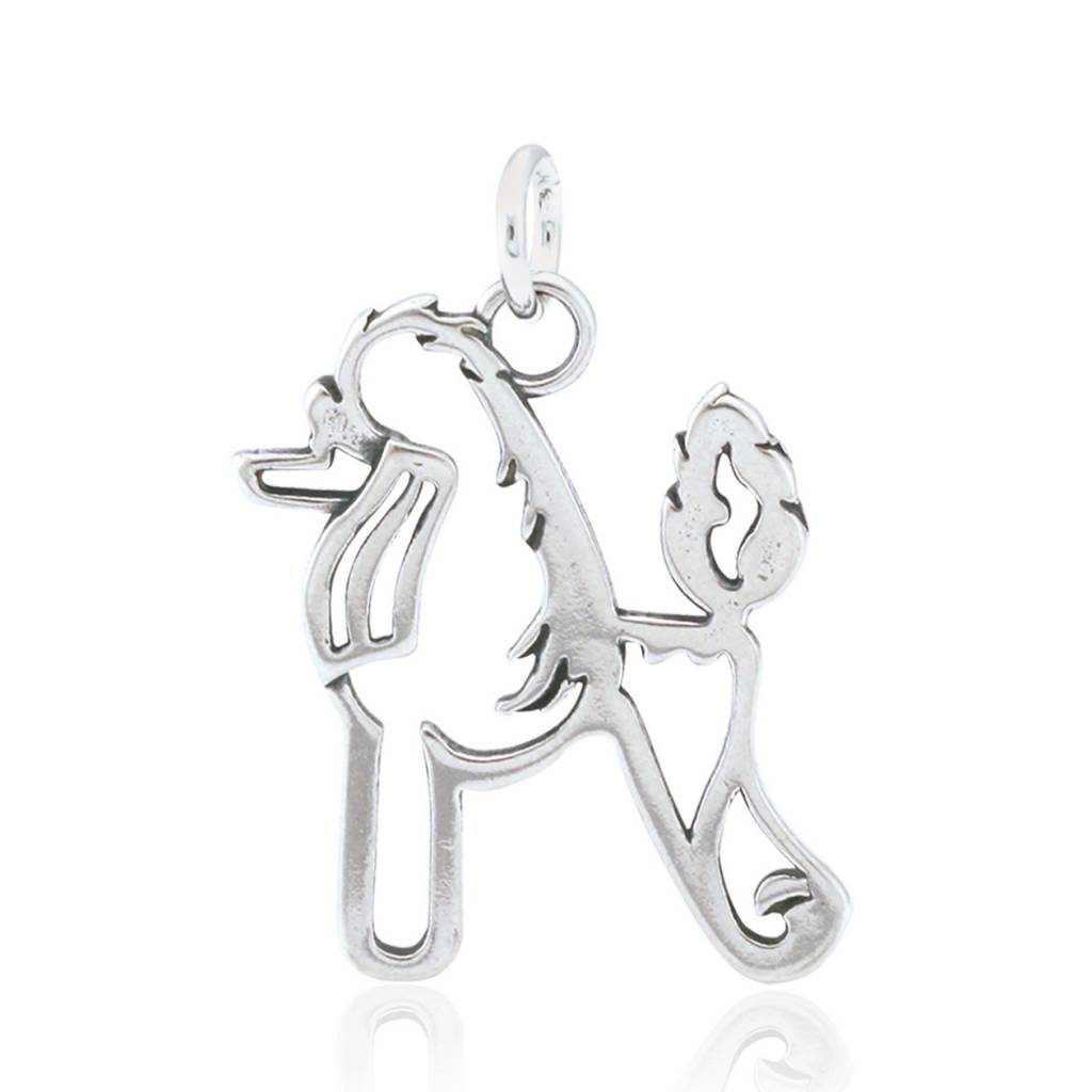 Sterling Silver Poodle Pendant, Body