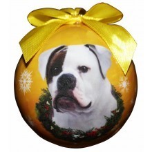 Ball Ornament - American Bulldog