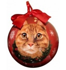 Ball Ornament - Orange Tabby