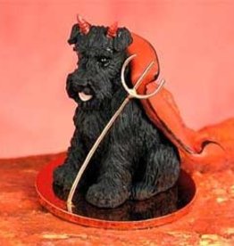 Devil Ornament Schnauzer-Black UnCr