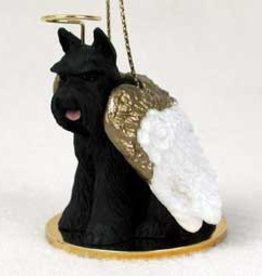 Angel Ornament Schnauzer-Black