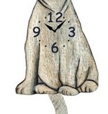 Wagging Tail Clock, Chihuahua, White