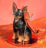 Devil Ornament Miniature Pinscher-Black/Ta
