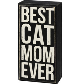 Box Sign - Best Cat Mom Ever