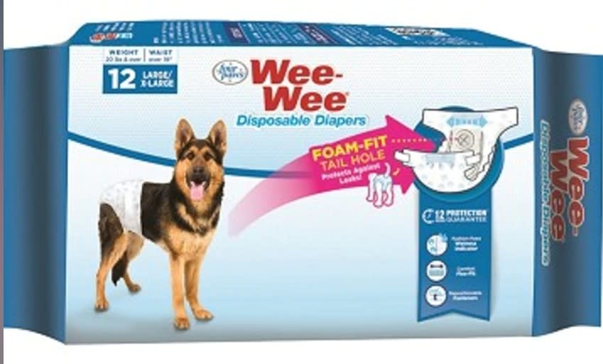 Med  WEE-WEE DISPOSABLE DIAPERS, 12pk