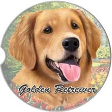 Absorbent Car Coaster - Golden Retriever