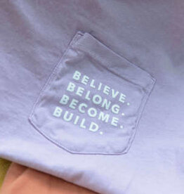 Tee - Believe Belong Become Build Purple