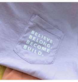 Tee - Believe Belong Become Build Purple