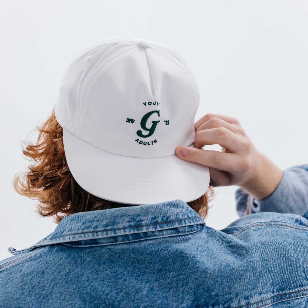 Snapback Hat - Young Adults  White