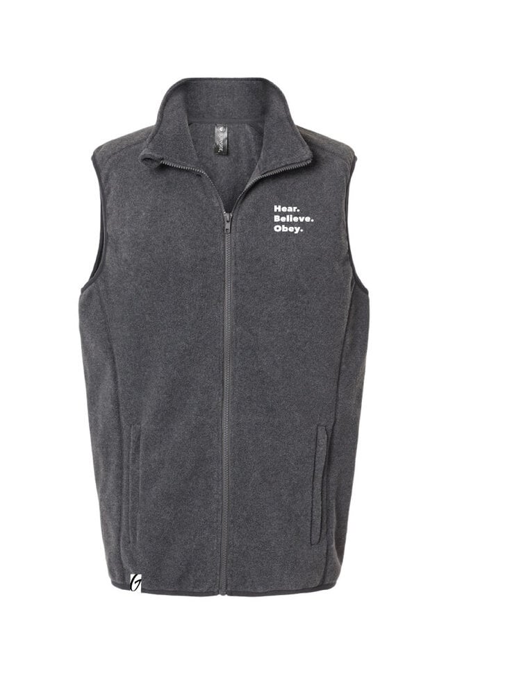 Vest - FL2 Hear. Believe.Obey.  charcoal