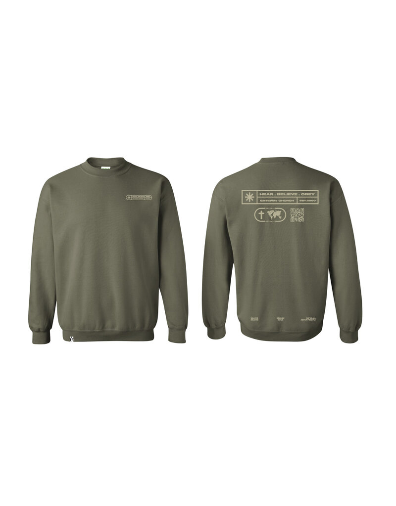 Pullover - FL2 HEAR.BELIEVE.OBEY. Grn