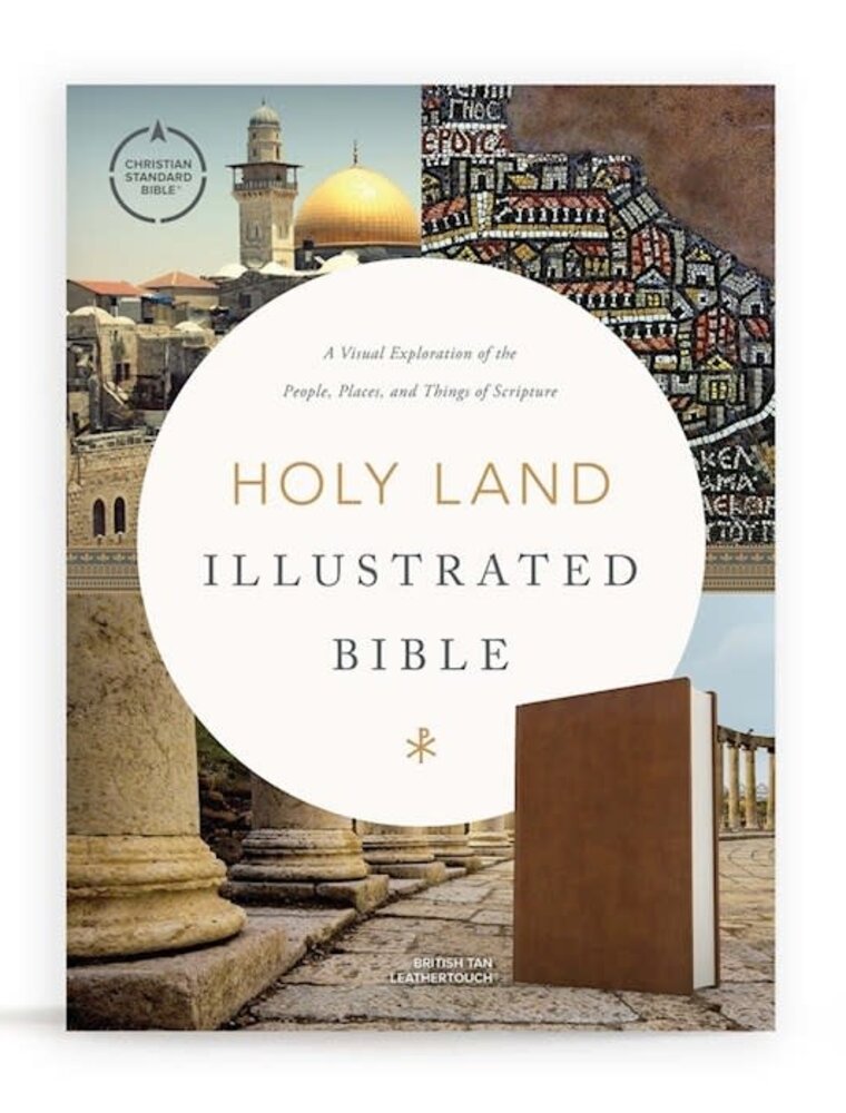 CSB Holy Land Illus Bible LL brit tan