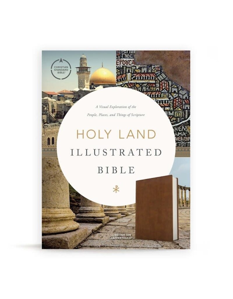 CSB Holy Land Illus Bible LL brit tan