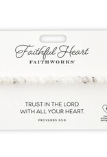 Bracelet - Faithful Heart White