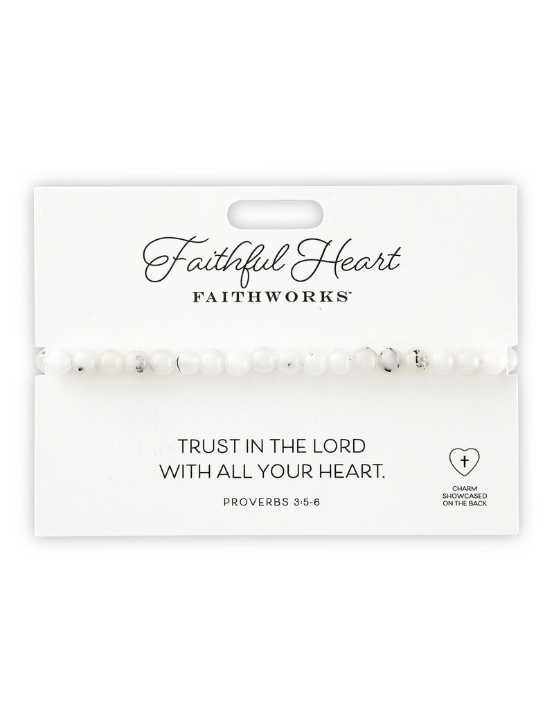 Bracelet - Faithful Heart White
