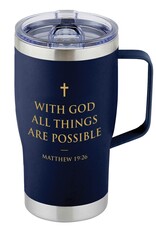 Tumbler - With God All Things Are Possible SS Navy